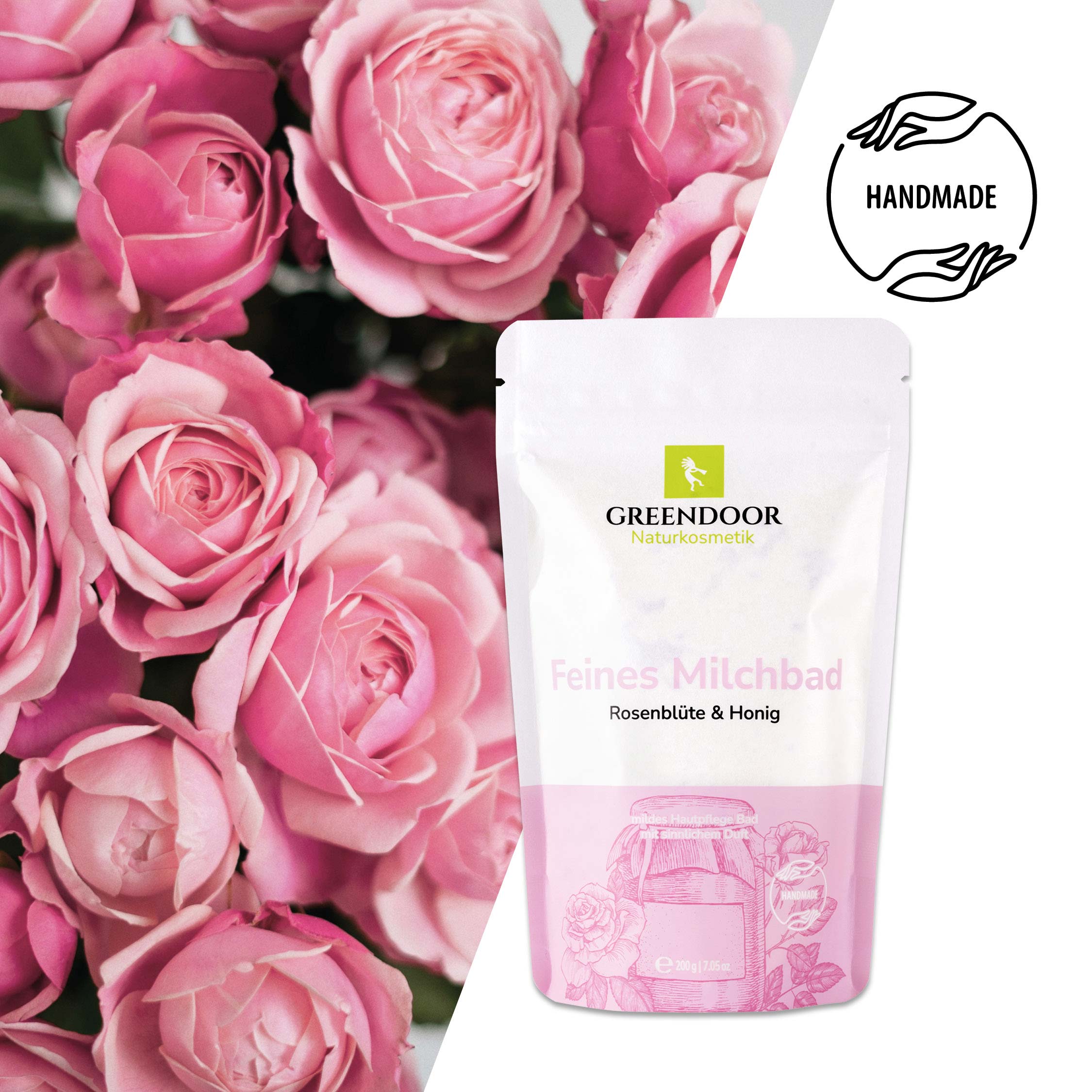 Milchbad Rosenblüte Honig