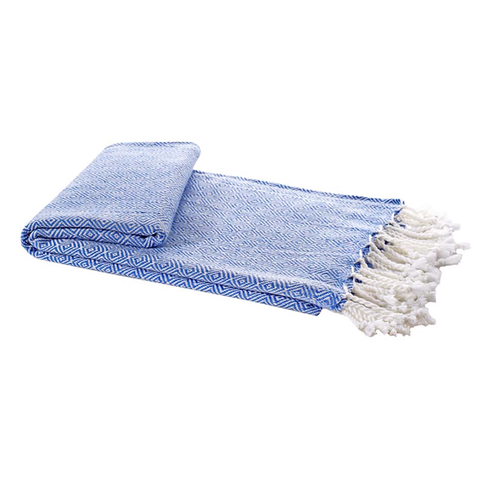 Hamam Tuch Rautenmuster blau