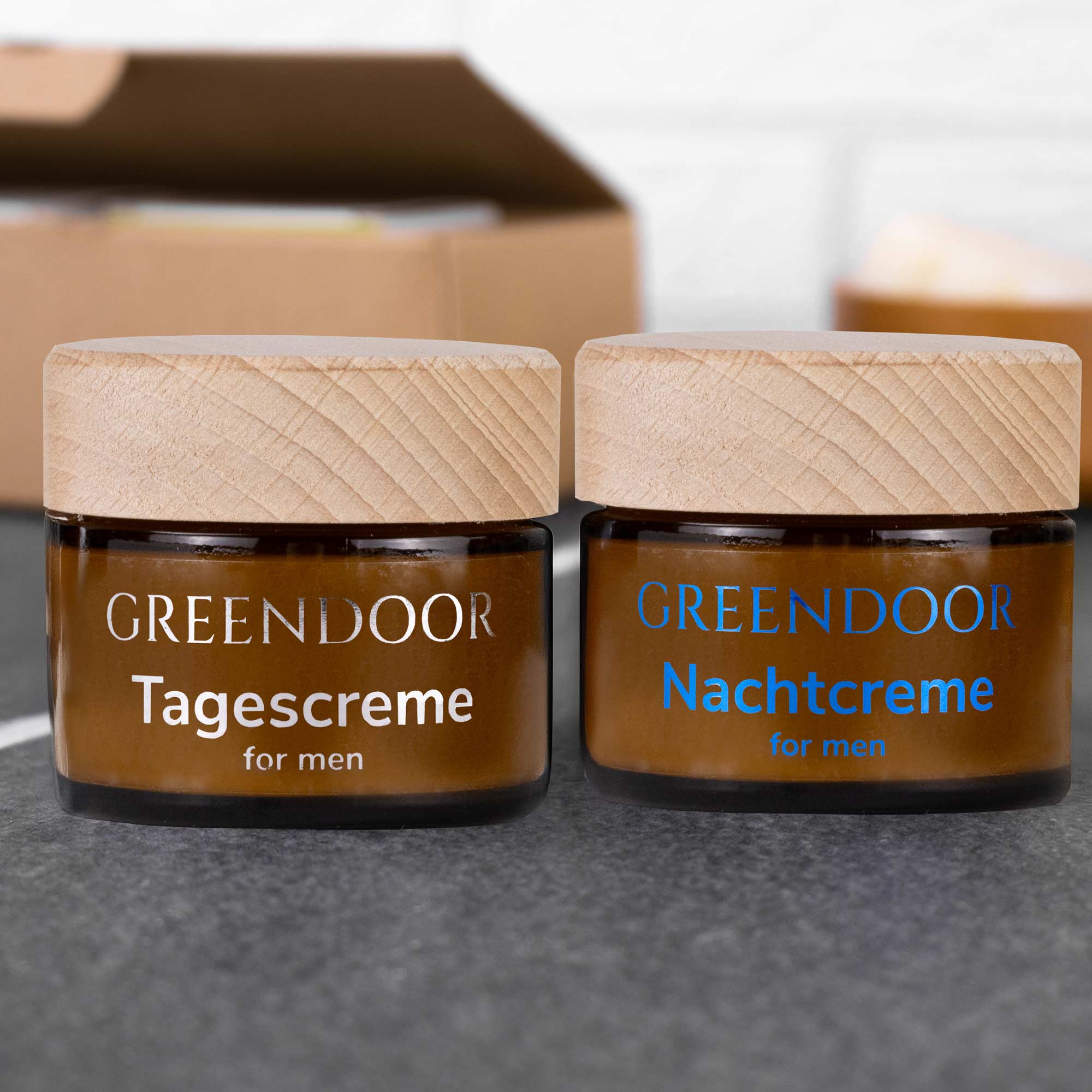 Geschenk Set Tages- und Nachtcreme men Tages- und Nachtcreme for Men Greendoor NaturkosmetikSet