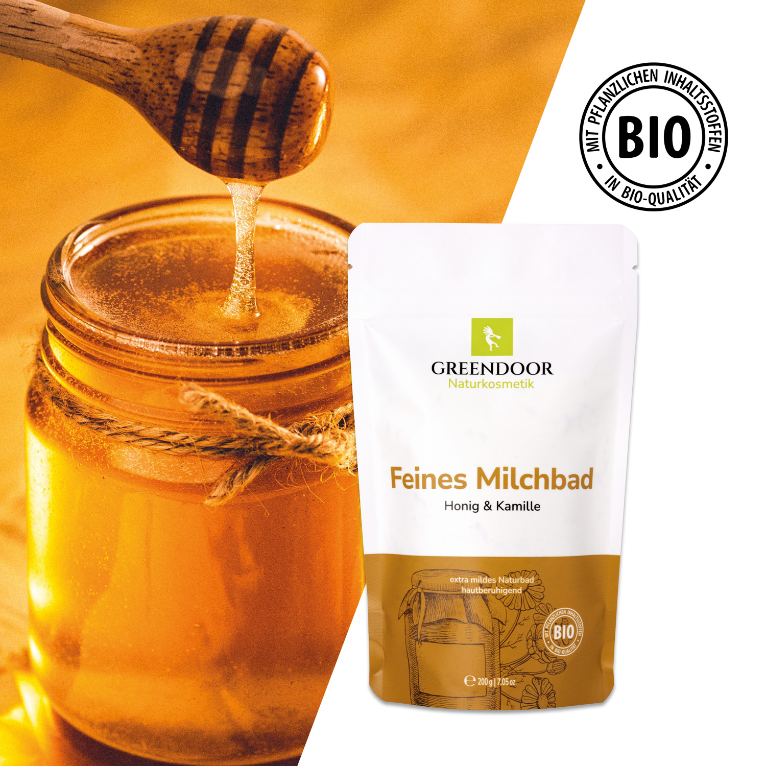 Milchbad Honig Kamille