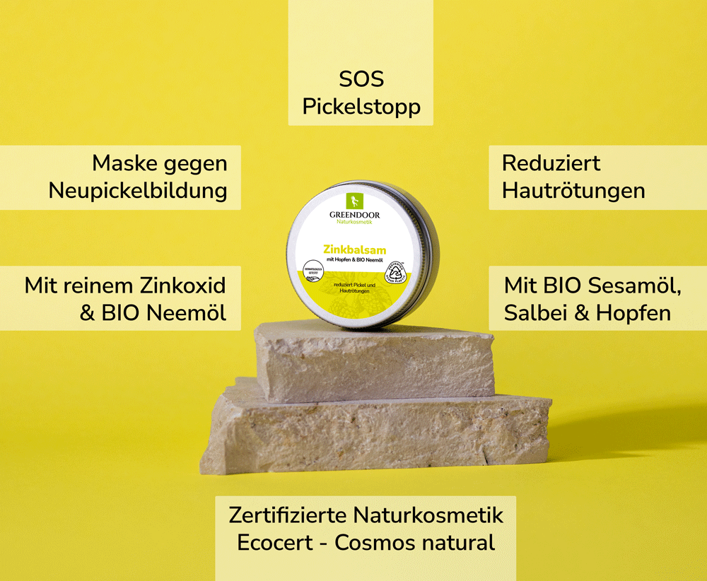 Zinkbalsam bei Pickeln und Hautrötung