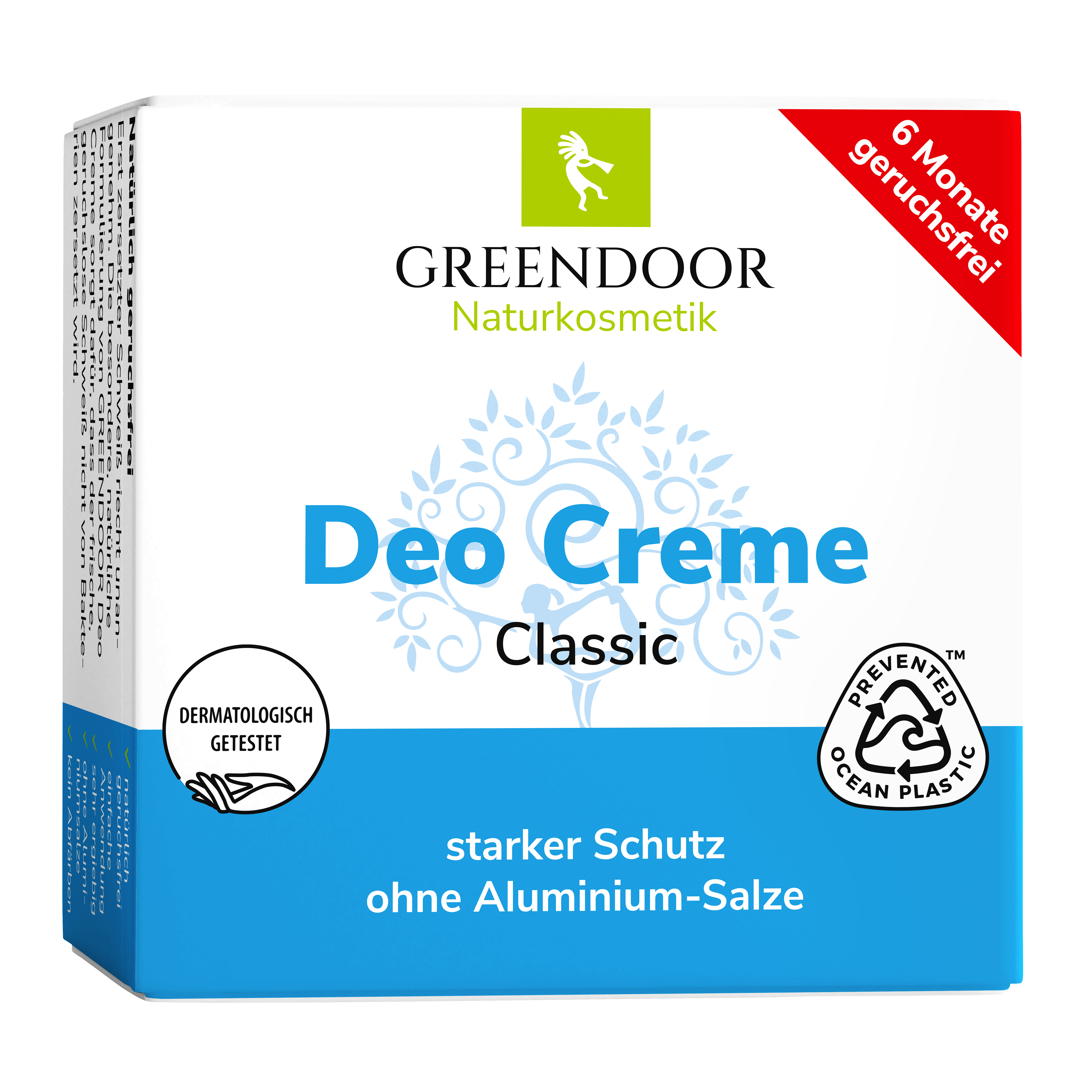 Deo Creme classic ohne Aluminiumsalze, vegan, ohne Alkohol, Recycling-Tiegel in Faltschachtel 50ml Greendoor Deo Creme classic Faltschachtel