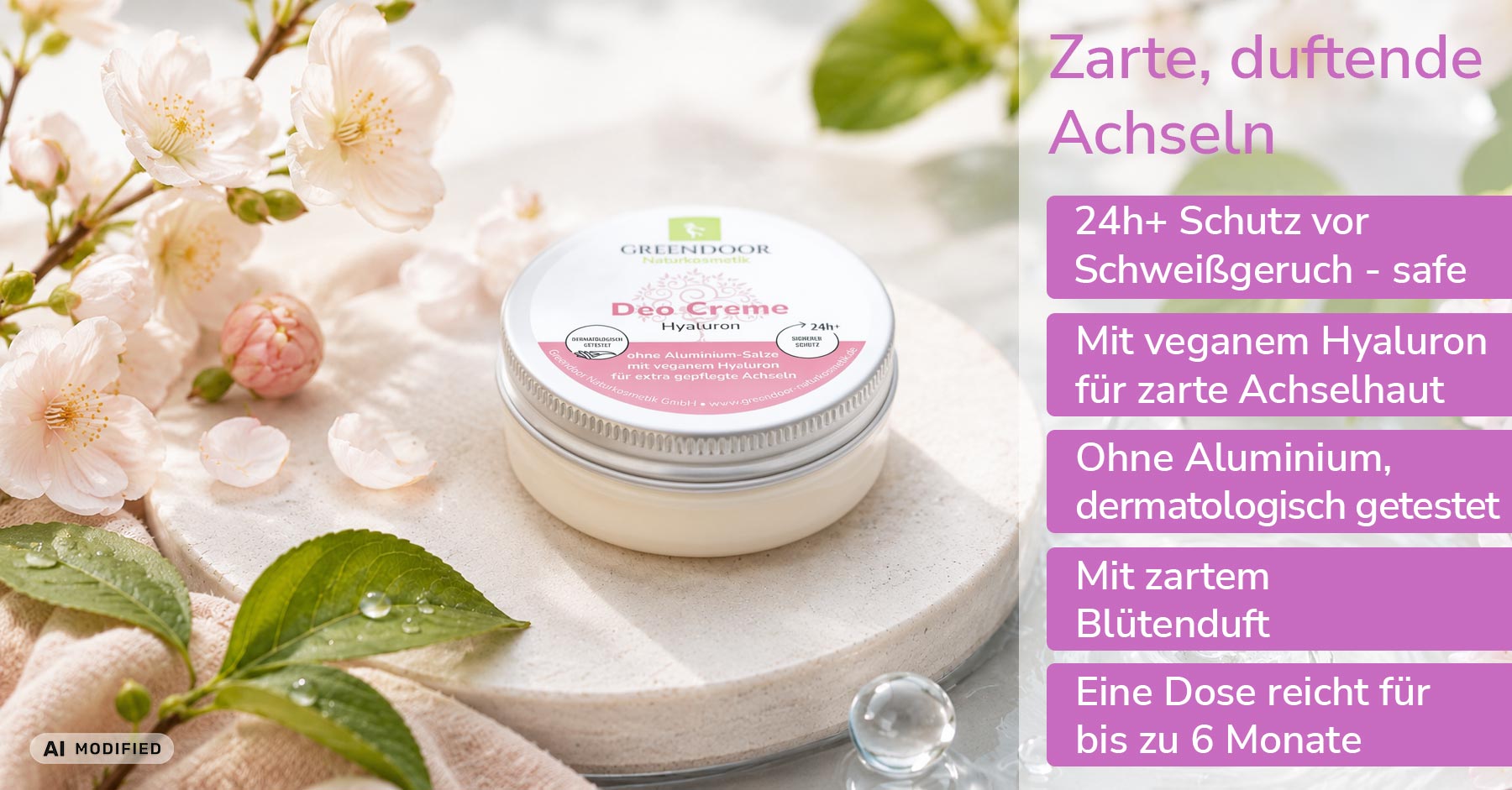 Deo Creme mit Hyaluron