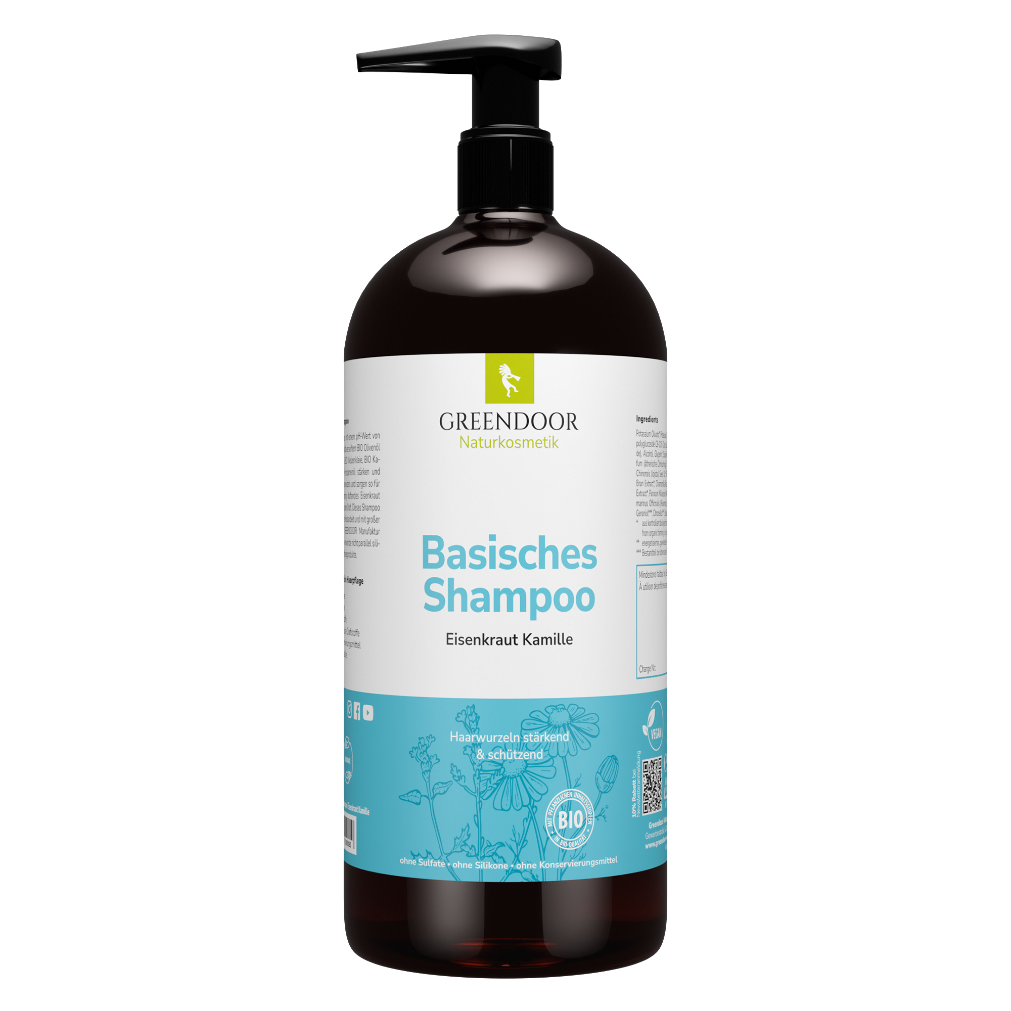 Basisches Shampoo XL Eisenkraut Kamille