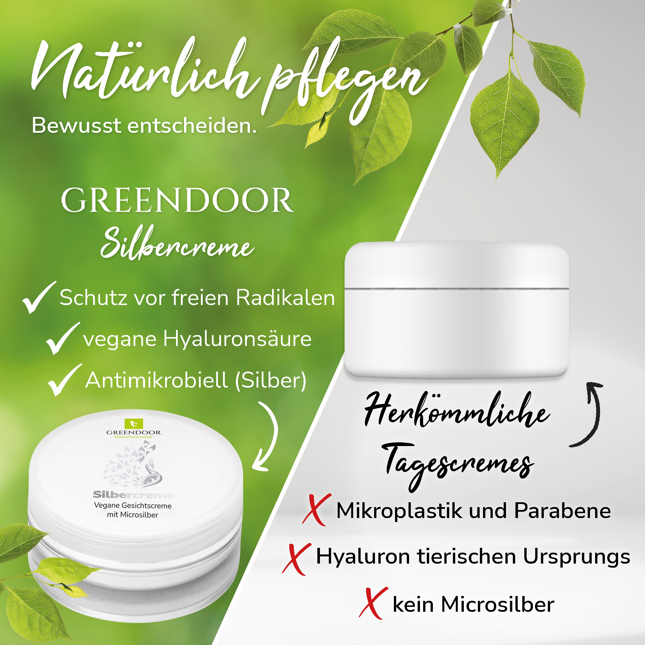 Silbercreme mit Microsilber, Gesichtscreme Silbercreme mit Microsilber, Gesichtscreme