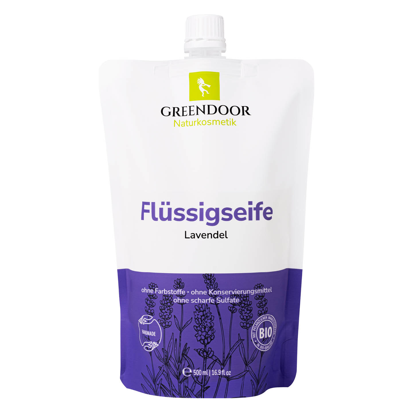 Greendoor Flüssigseife Lavendel Nachfüllbeutel