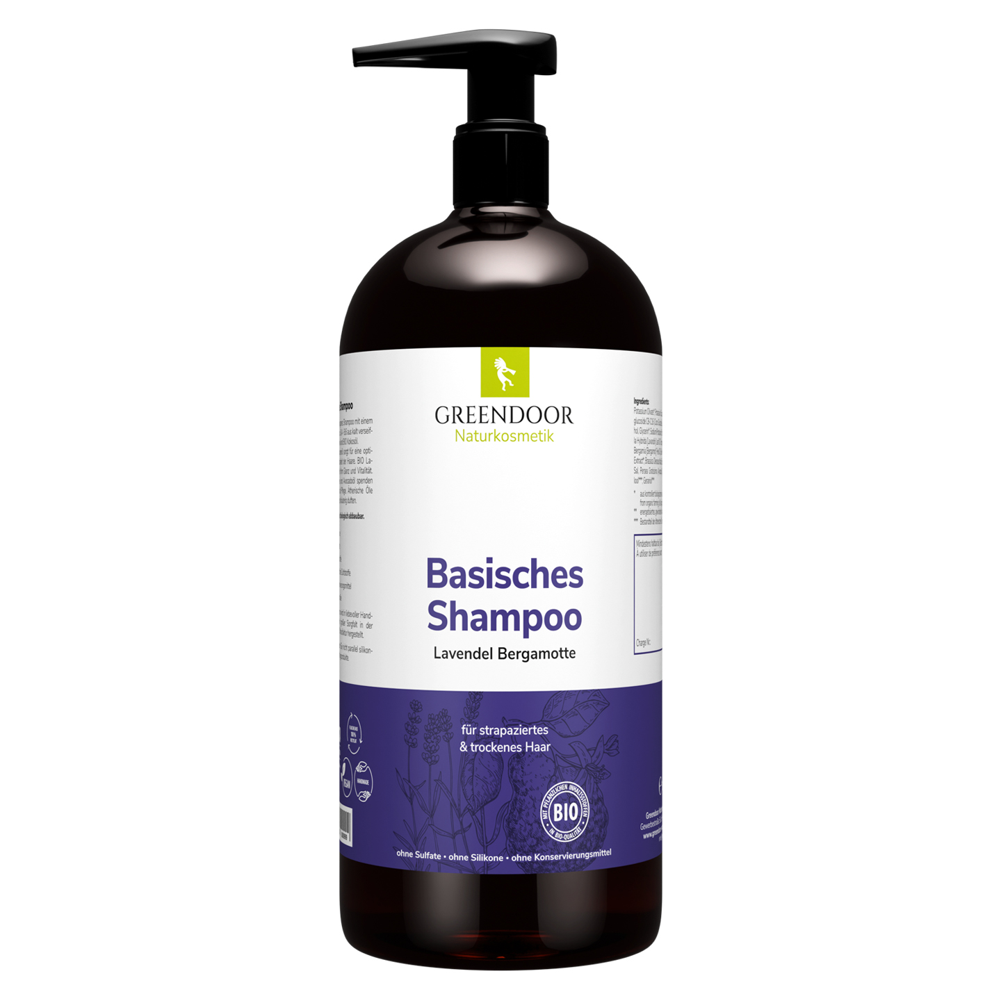 große Flasche Greendoor Shampoo Lavendel
