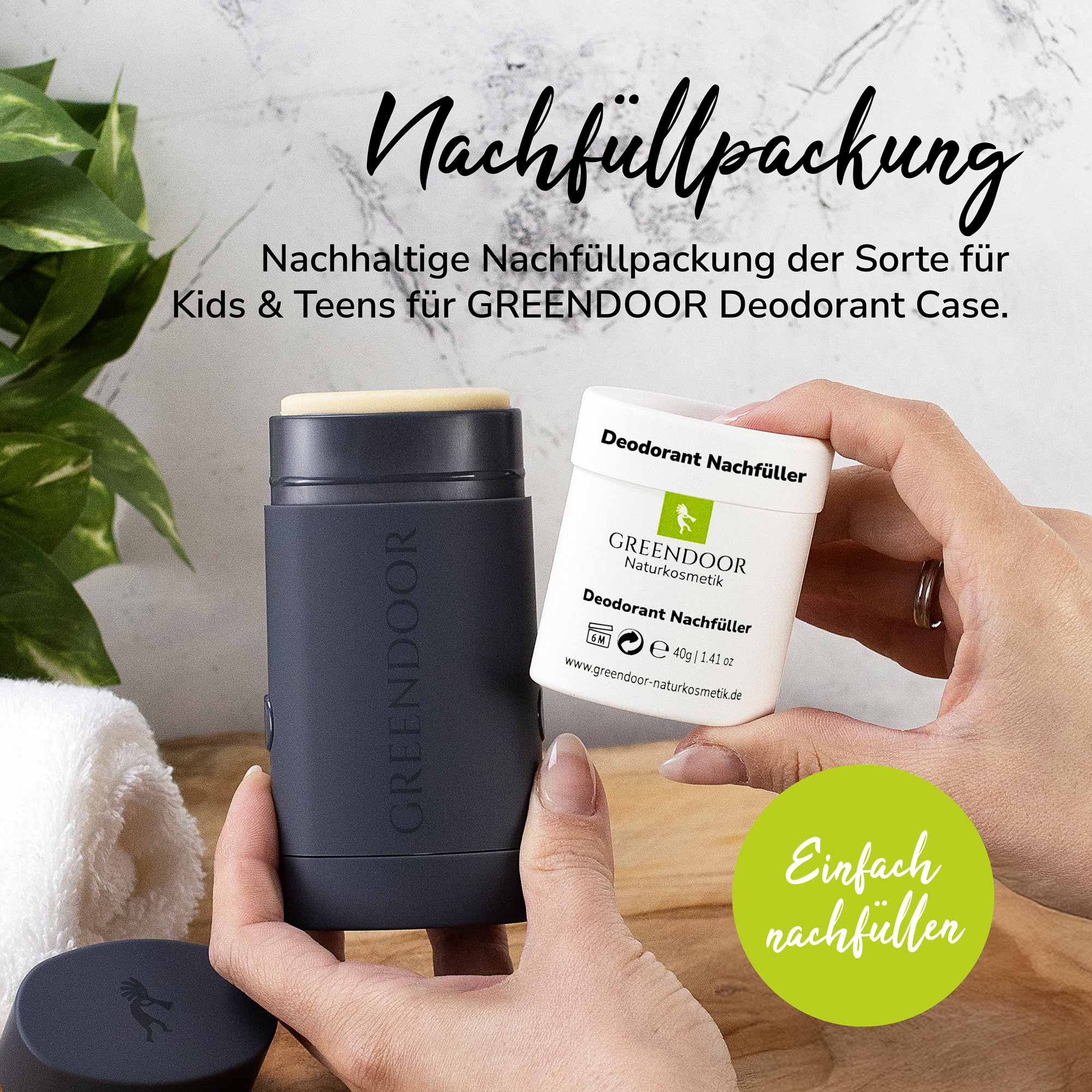 Deodorant Nachfüllpackung für Kids & Teens Nachfüllpackung Deodorant Refillsystem Refiller fuer Kids und Teens