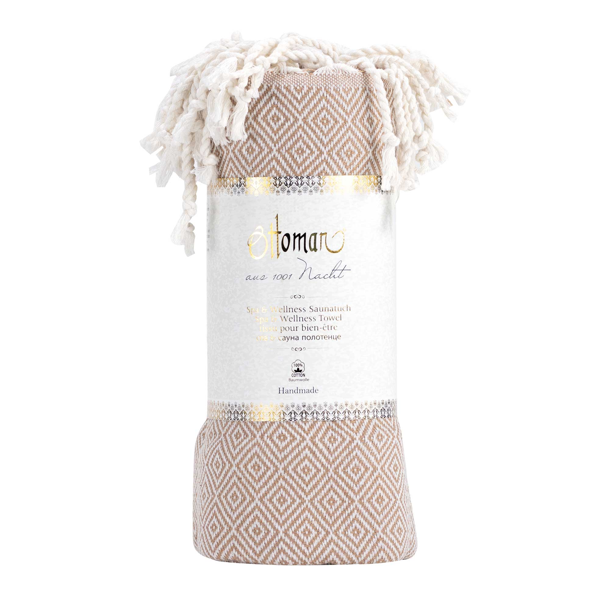 Hamam Set Massage Mini Hamam Tuch Cappuccino