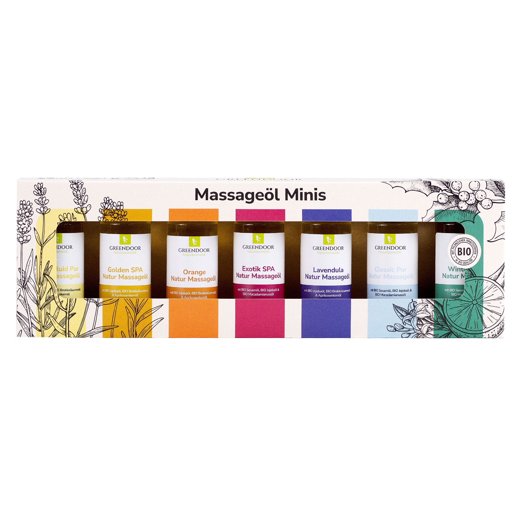 Massageöl Sortiment als Minis