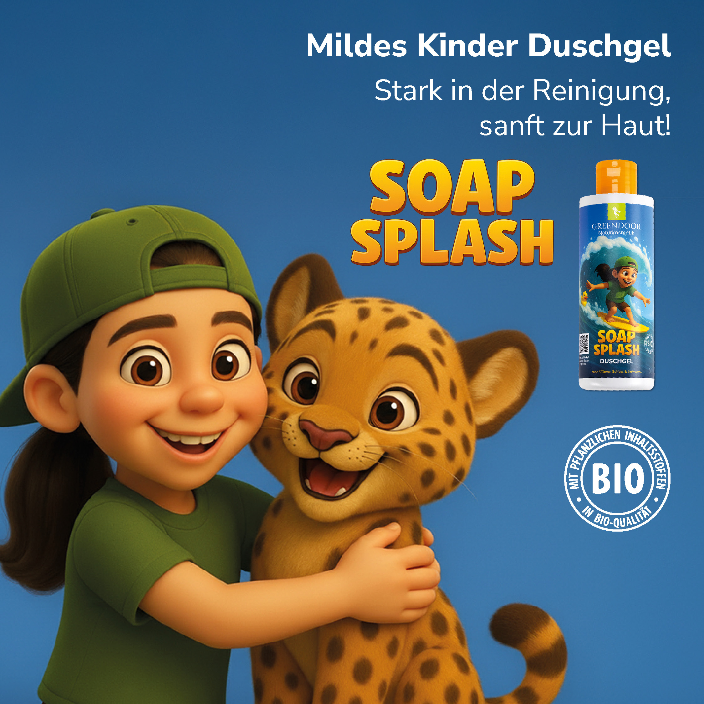 Sonderedition: Kinder Duschgel Soap Splash – vegane Naturkosmetik für empfindliche Kinderhaut Sonderedition: Kinder Duschgel Soap Splash – vegane Naturkosmetik für empfindliche Kinderhaut