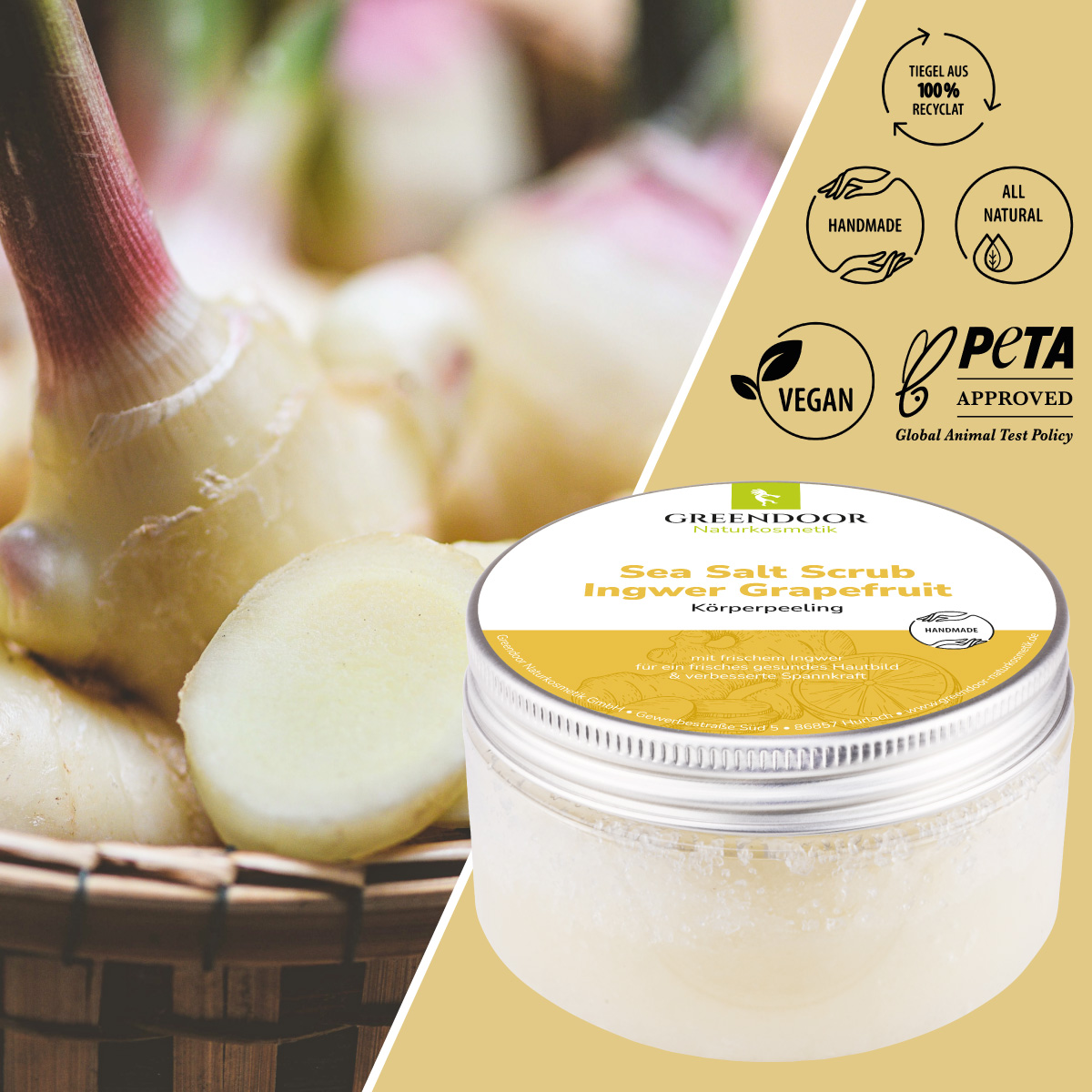 Sea Salt Scrub Ingwer Grapefruit Sea Salt Scrub Ingwer Grapefruit