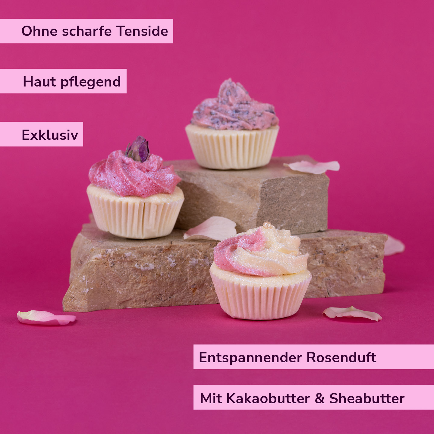 Geschenk Set Badecupcake Frozen Rose Geschenk Set Badecupcake Frozen Rose