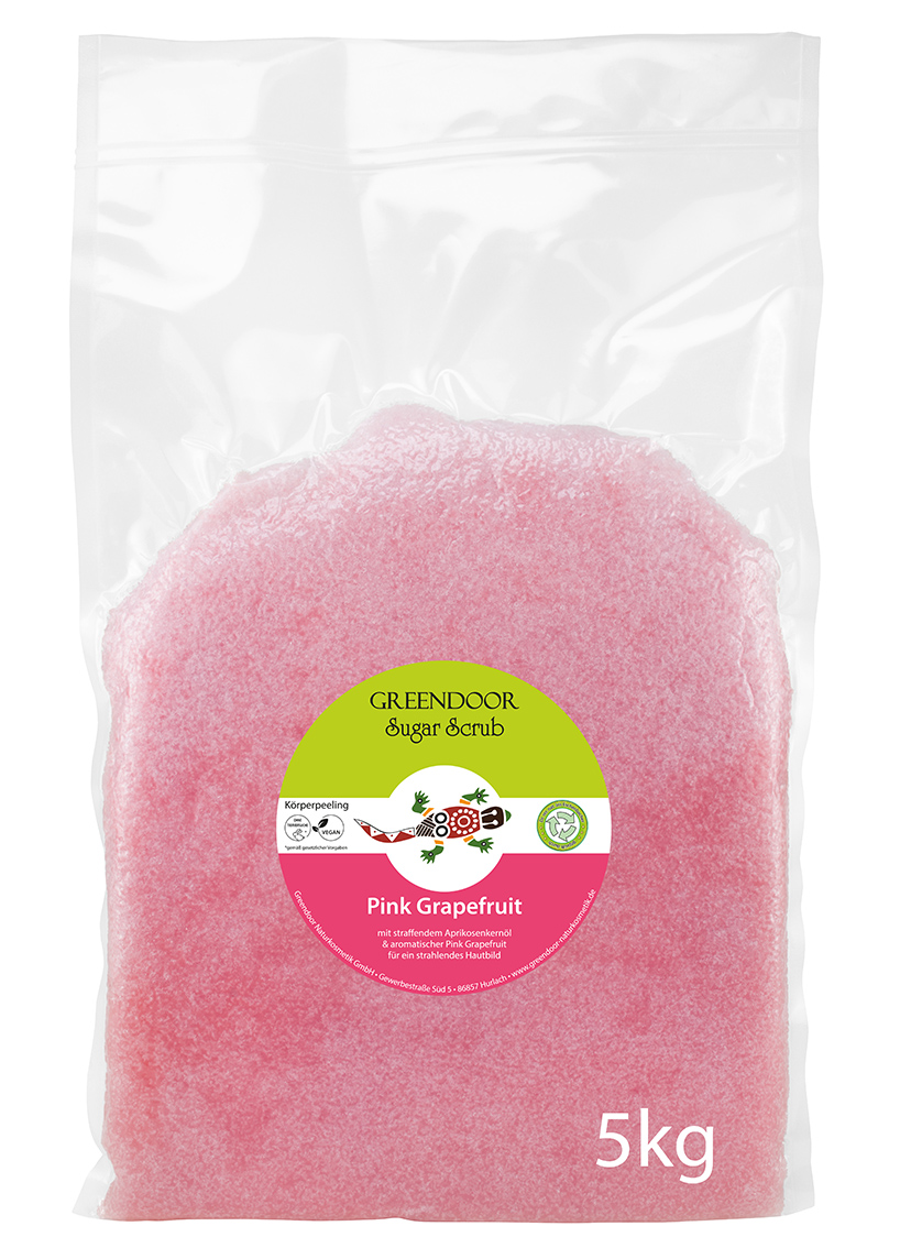 Beutel-5kg-Scrub-Pink-Grapefruit fünf Kilogramm Beutel Greendoor Scrub Pink Grapefruit