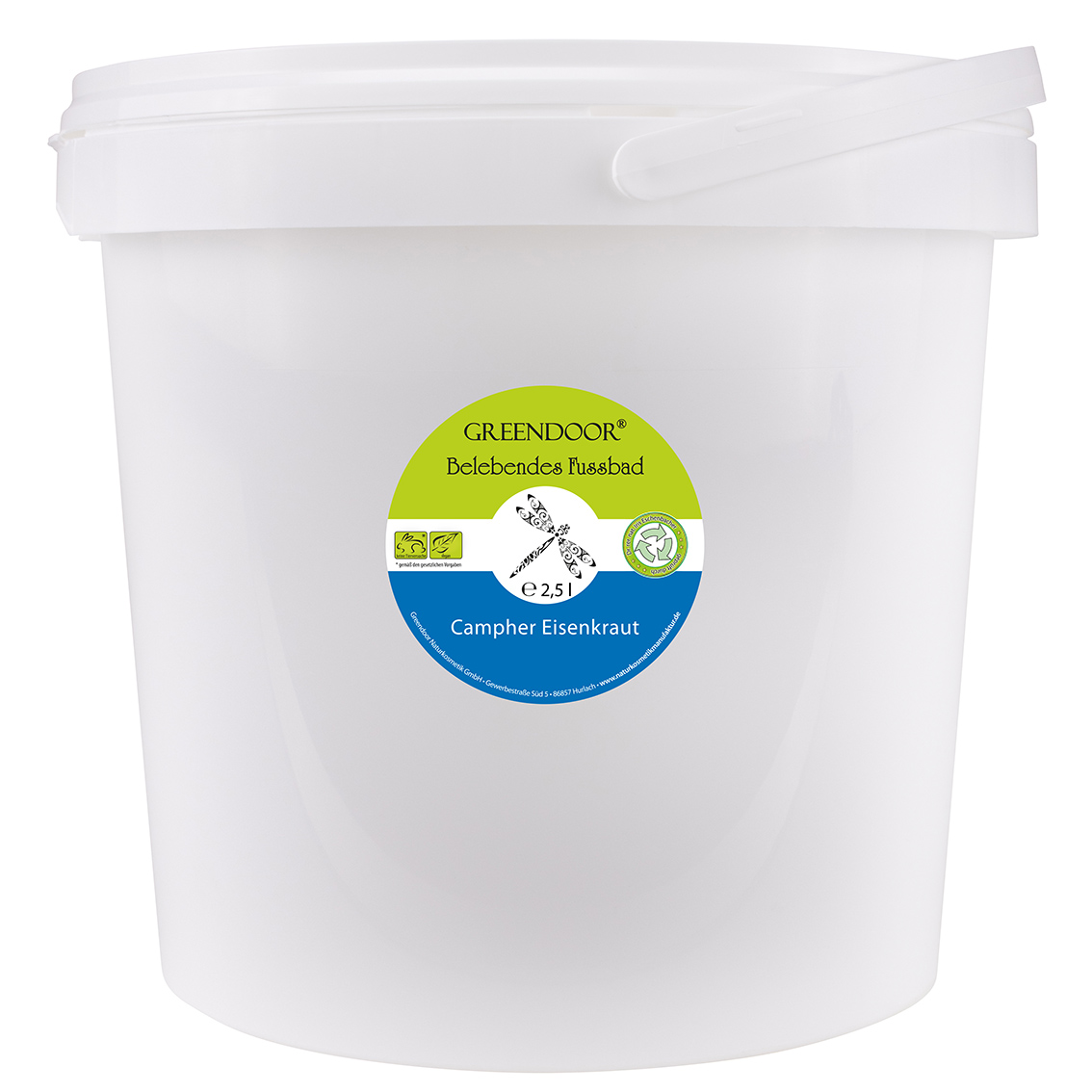 Eimer-2-5l-Fussbad Eimer mit Greendoor Fußbad
