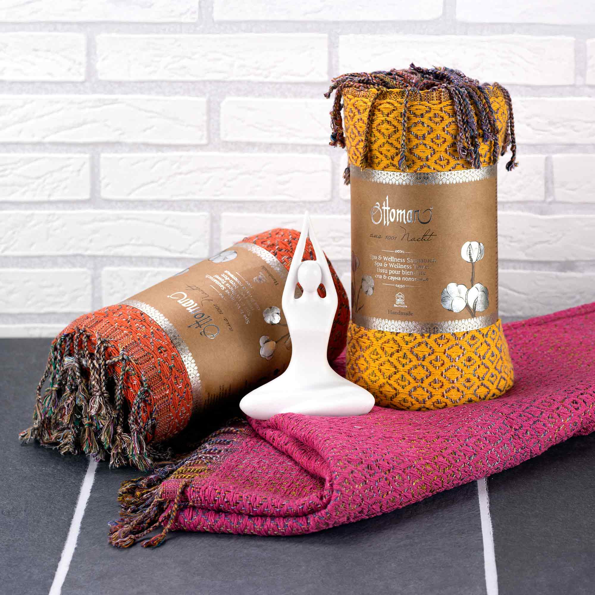 Premium Hamam Tuch Jasmin gelb Premium Hamam Tuch Jasmin gelb