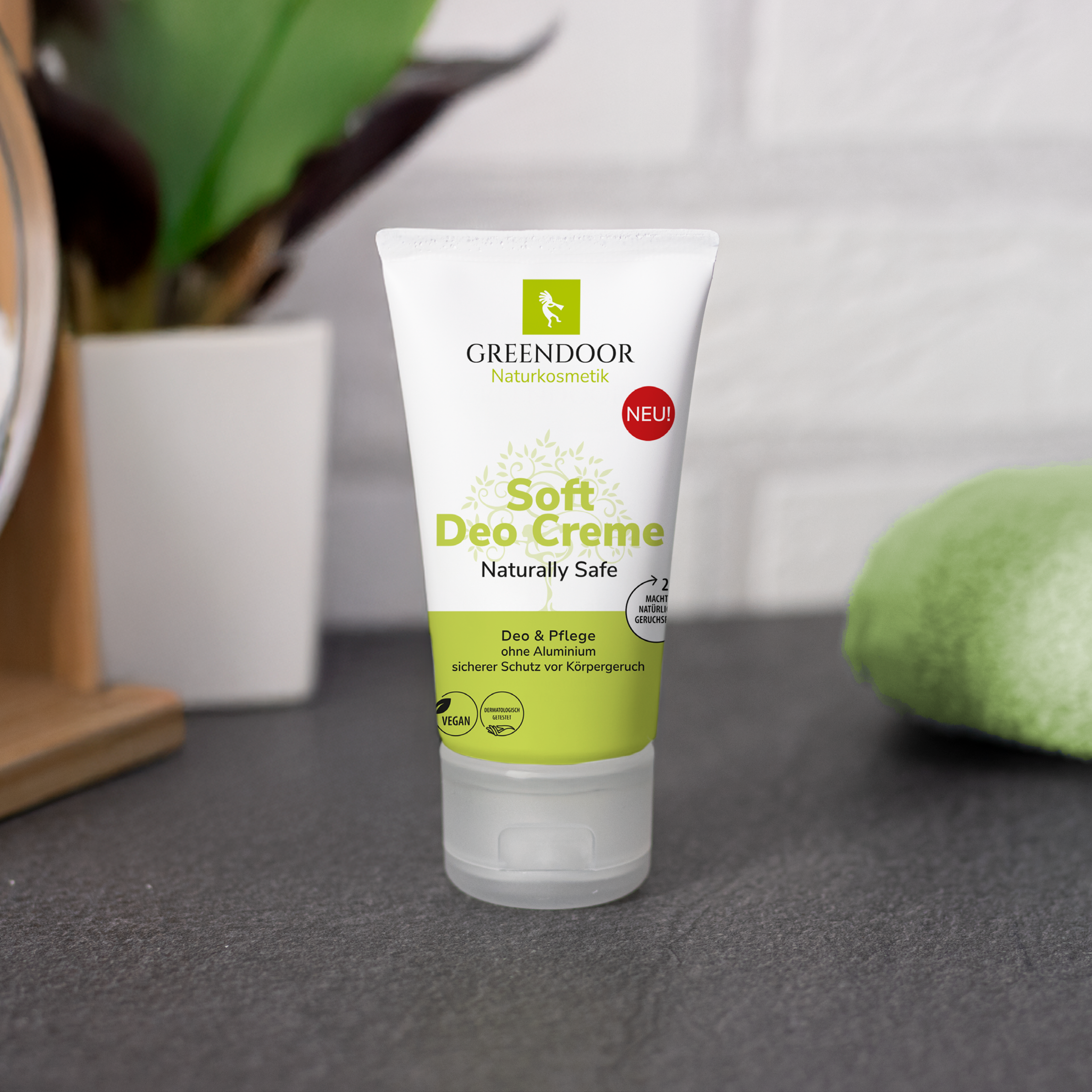 Verpackungs-Relaunch: Deo Creme Naturally Safe, basische Emulsion, 50ml Tube