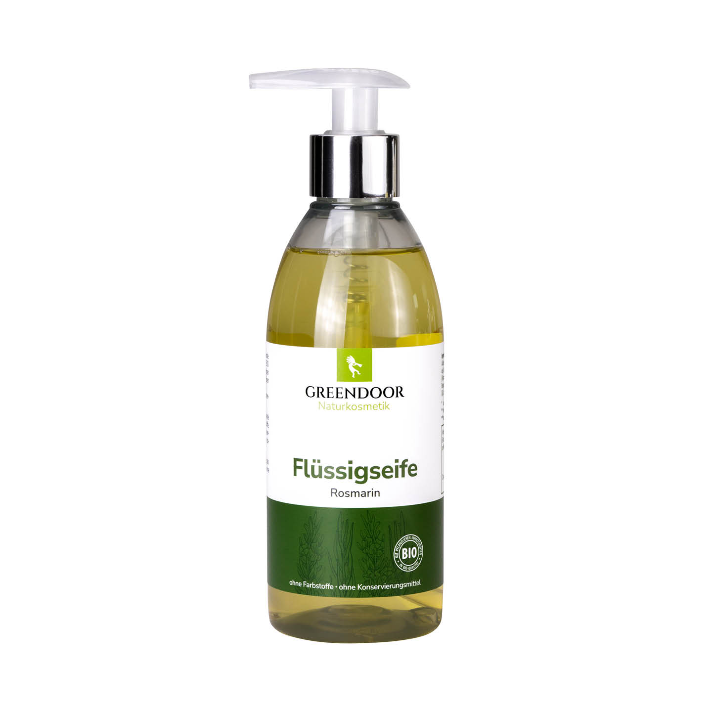 Greendoor Flüssigseife Rosmarin in der Pumpspenderflasche