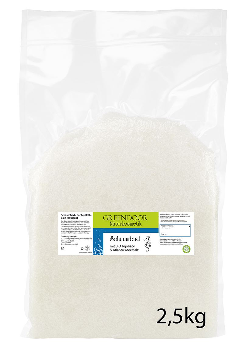 Beutel-2-5kg-Schaumbad zweieinhalb Kilogramm Beutel Greendoor Schaumbad